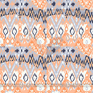 Colored seamless ethnic print pattern - vector clipart