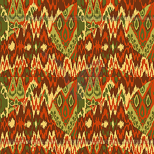 Colored seamless ethnic print pattern - vector clipart