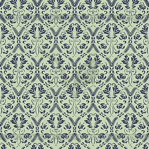 Seamless floral damask background - stock vector clipart