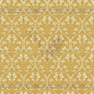 Seamless floral damask background - vector image