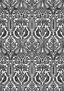 Seamless floral damask pattern vintage abstract - vector image