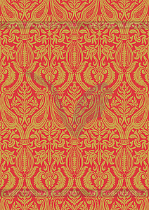 Seamless floral damask pattern vintage abstract - vector clipart