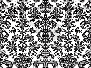 Seamless floral damask pattern - vector clip art