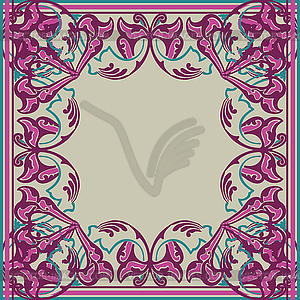 Ornate frame in Eastern style - vector clip art