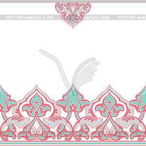 Ornate seamless border in Eastern style - vector image