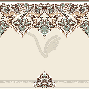 Ornate seamless border in Eastern style - vector clipart