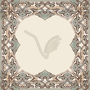 Ornate frame in Eastern style - vector clipart