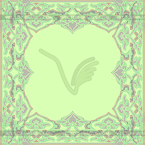 Ornate frame in Eastern style - vector image