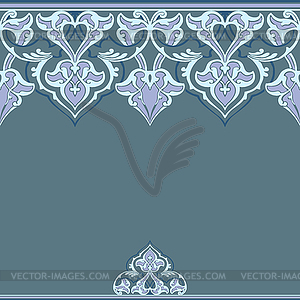 Ornate seamless border in Eastern style - vector clipart