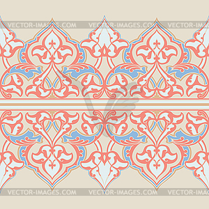 Ornate seamless floral pattern in Eastern style - vector clip art