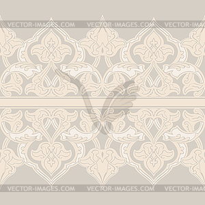 Ornate seamless border in Eastern style - vector clipart