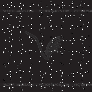 Бесшовные с белыми кружочками на черном - векторизованный клипарт