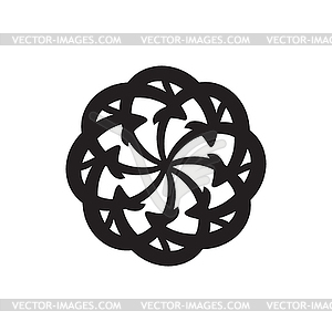 Cycle arrows circle diagram - vector clip art