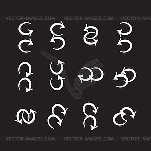Simple Icon set related to Interface double Arrows - vector clipart