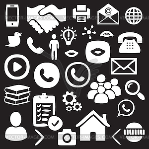 Social, Network icon set - vector EPS clipart