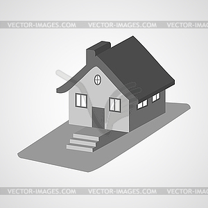 Красочные 3d иконки дом мультяшный - клипарт в векторе