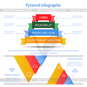 Business pyramid infographic - vector image