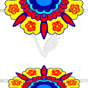 Ornamental border flowers silhouette pattern - vector clipart