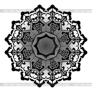 Vector round lace flower vintage - royalty-free vector image