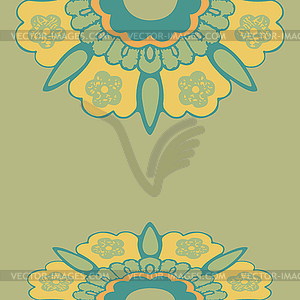 Ornamental border flowers pattern vector - vector clip art