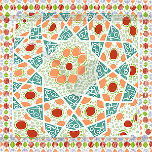 Geometric pattern ethnic colorful background - vector clipart