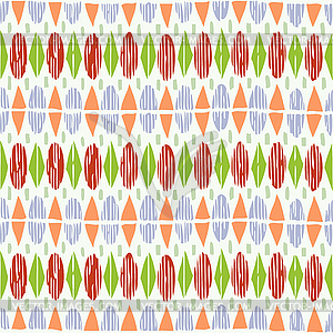 Geometric seamless pattern ethnic background - color vector clipart