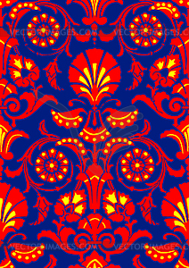 Seamless abstract hand-drawn floral pattern - vector clipart