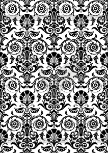 Seamless abstract hand-drawn floral pattern - vector image