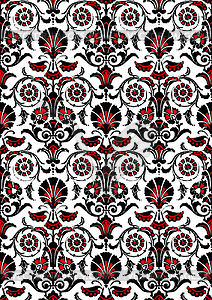 Seamless abstract hand-drawn floral pattern - vector clip art