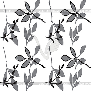 Abstract seamless pattern of leaves - vector image