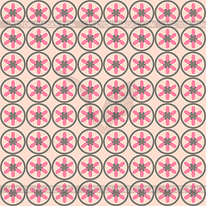 Simple seamless minimalistic floral pattern - vector image