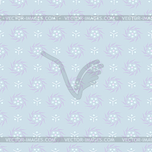 Simple seamless minimalistic floral winter pattern - vector image
