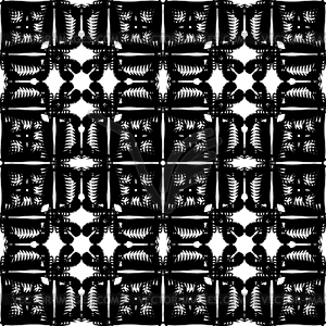 Black pattern seamless on white abstract  - vector image