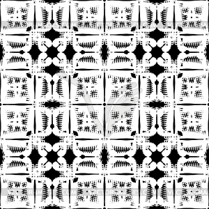 White pattern seamless on black abstract - vector image