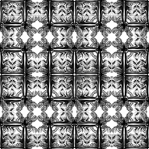 White pattern seamless on black abstract - vector clipart