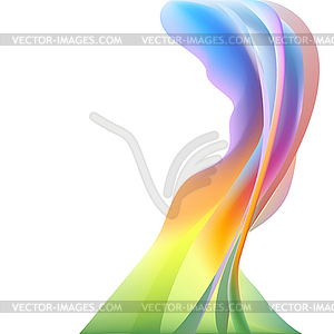 Wave abstract background rainbow - vector image