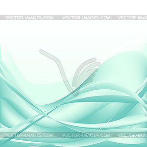 Abstract blue wave on gradient background - vector image