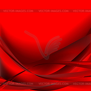 Waves abstract background red - vector clipart