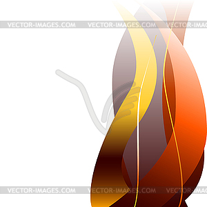 Fire flame wave abstract background - vector clip art