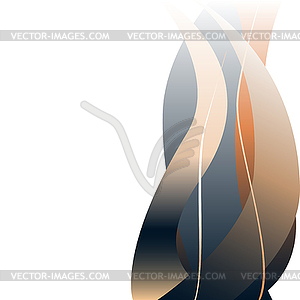 Blue fiery flame smoke abstract background - vector clipart