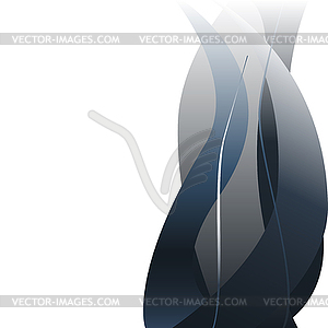 Blue fiery flame smoke abstract background - vector clip art