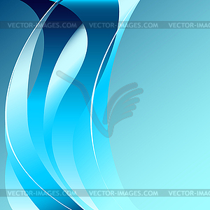 Blue fiery flame smoke isolated  - vector clip art