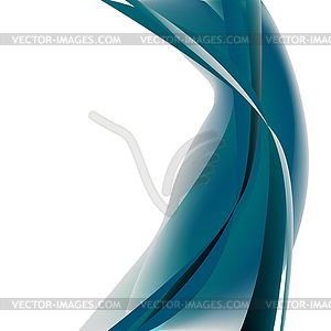 Blue dark abstract wave on isolated  - vector image