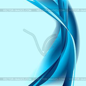 Wave on isolated light background vertical - vector image