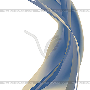 Blue light abstract wave on isolated  - vector clip art