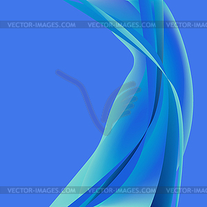 Blue abstract wave on isolated - vector clipart