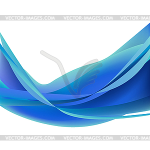 Blue abstract wave on isolated - vector clipart