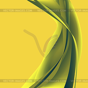 Yellow abstract wave on isolated - vector EPS clipart