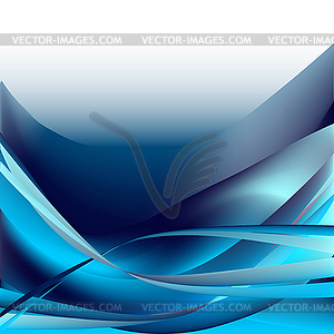 Waves abstract background blue - vector clipart