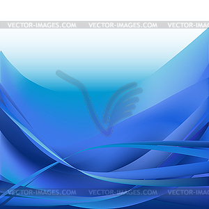 Waves abstract background blue - vector clipart